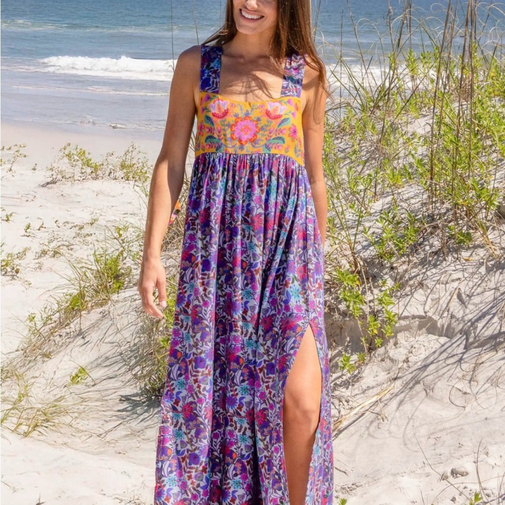 NATURAL LIFE Tricia Maxi Dress Blue / Purple Floral Size XL (Discontinued) New